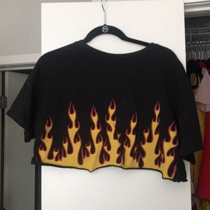 Flame crop top
